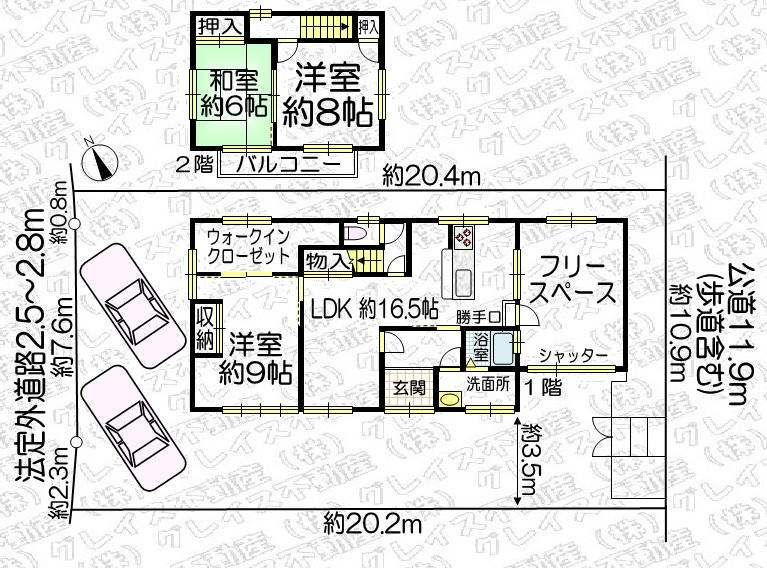 豊明市国道1号線北側 構造:木造瓦・亜鉛メッキ銅板葺土地面積:219.91平米 ( 66.52坪 ) 建物面積:122.48平米 ( 37.05坪 )